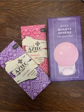 Incense and rose quartz bundle